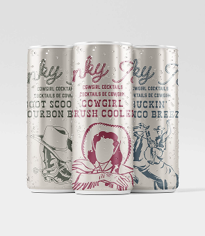 A graduates branding project called Cowgirl Rush Cooler.
